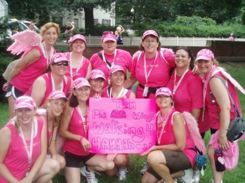 Team Pink Wings walk for Hannah! 